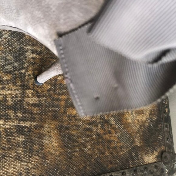 Vera Wang Royce Tan Peep Toe bow heels booties 6m - Picture 13 of 14